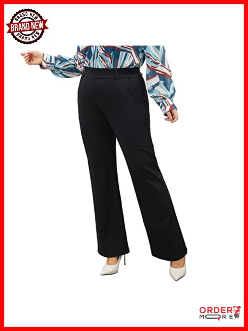 Wide Leg Dress Pants High Waisted Capri Business Casual Work